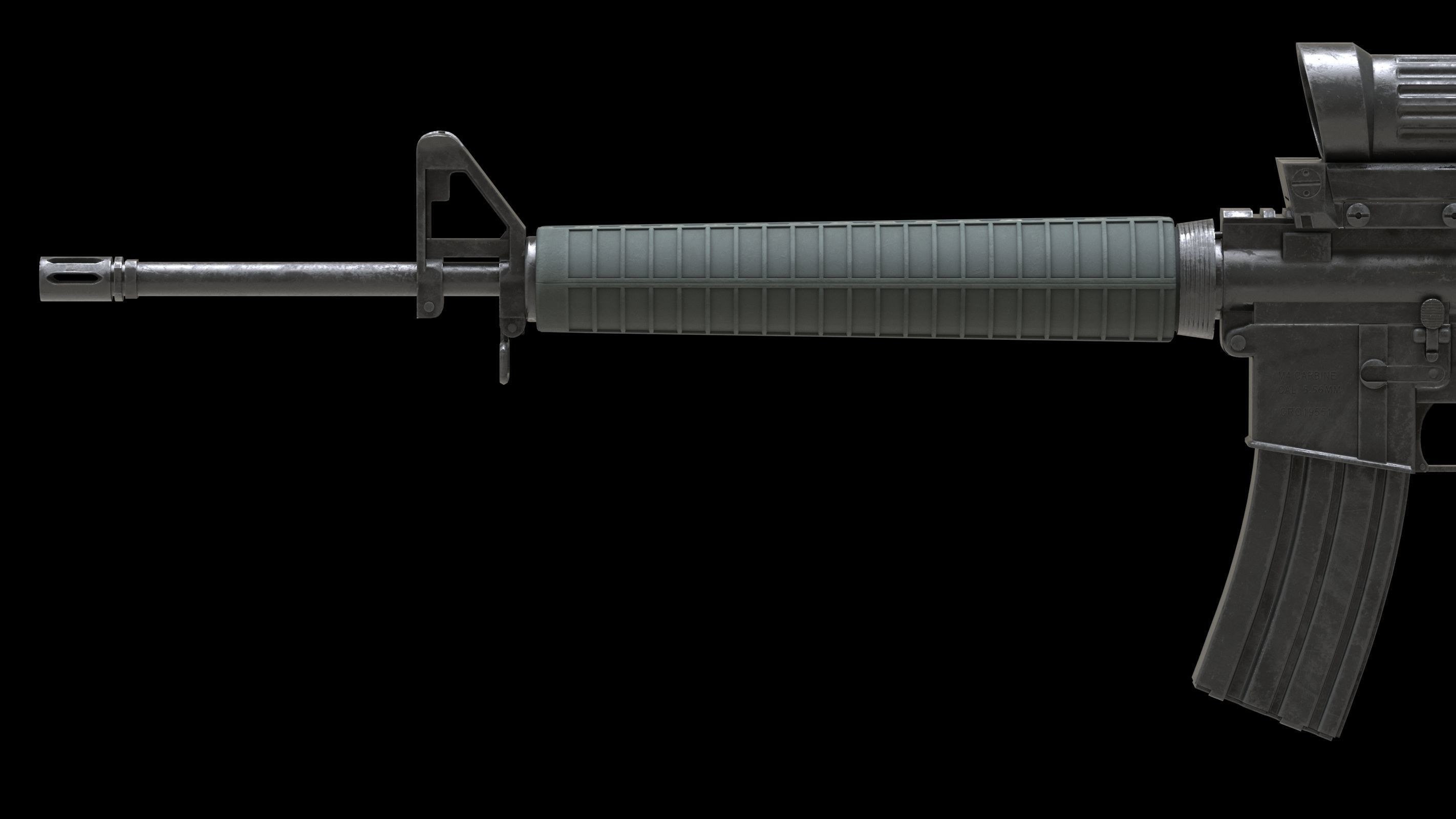 Colt Canada C7A1 Low Poly Low-poly 3D model_7