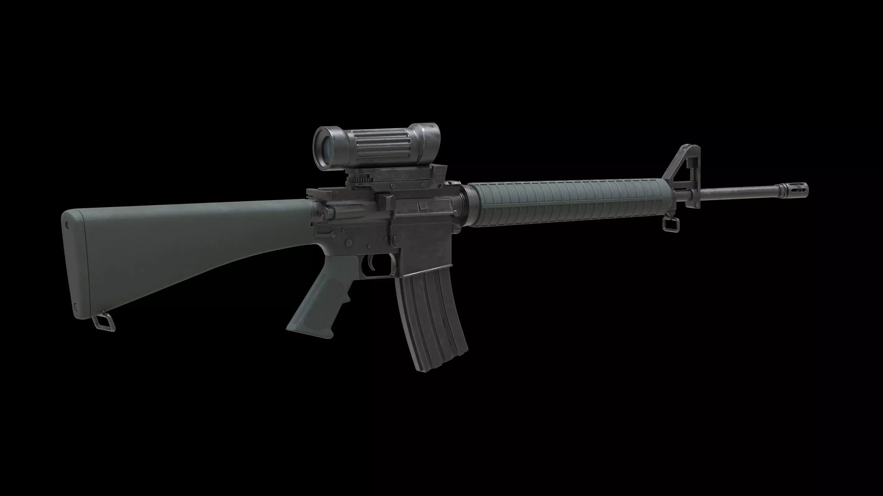 Colt Canada C7A1 Low Poly Low-poly 3D model_0