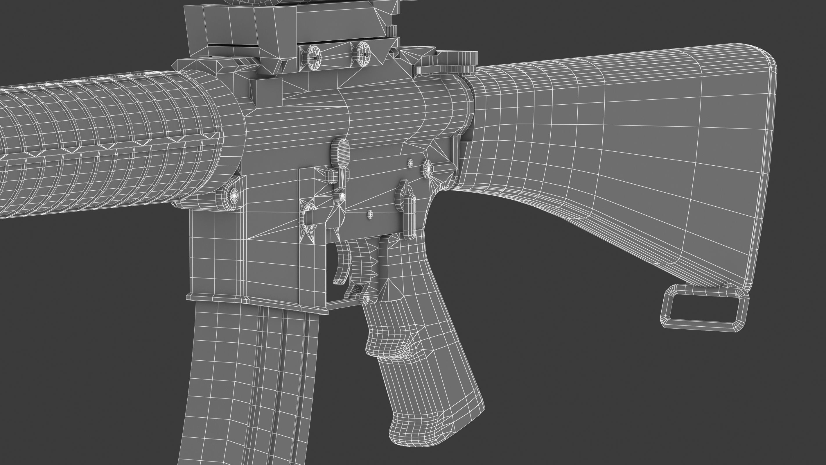 Colt Canada C7A1 Low Poly Low-poly 3D model_23