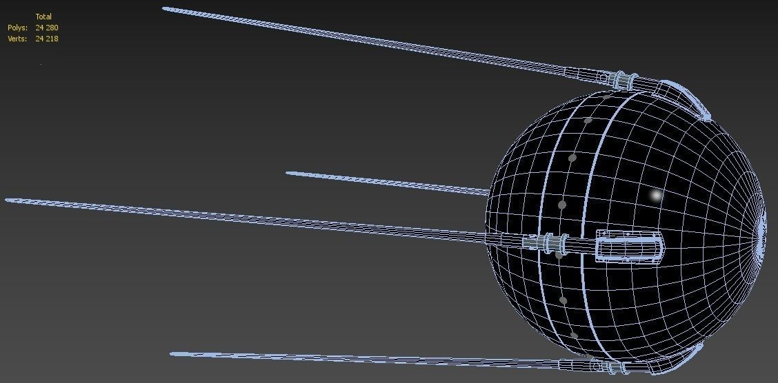 Sputnik Satellite 3D model_4