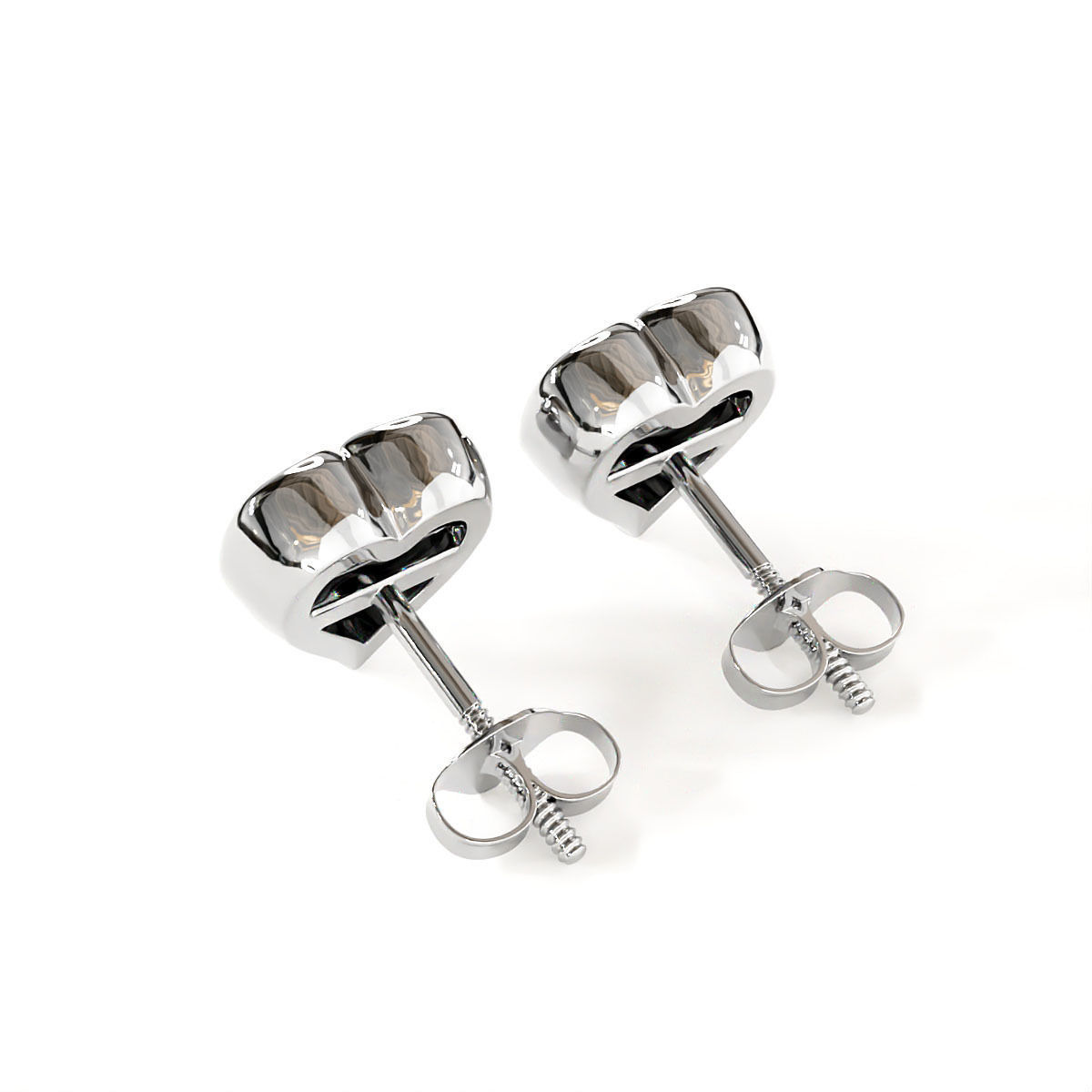 Heart stud Earring 3D print model_9