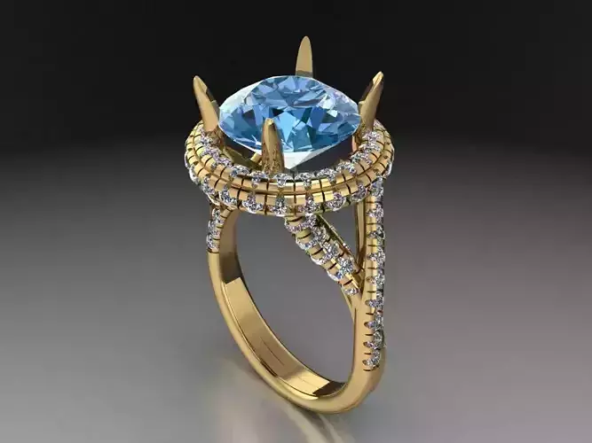 Diamond halo ring   515