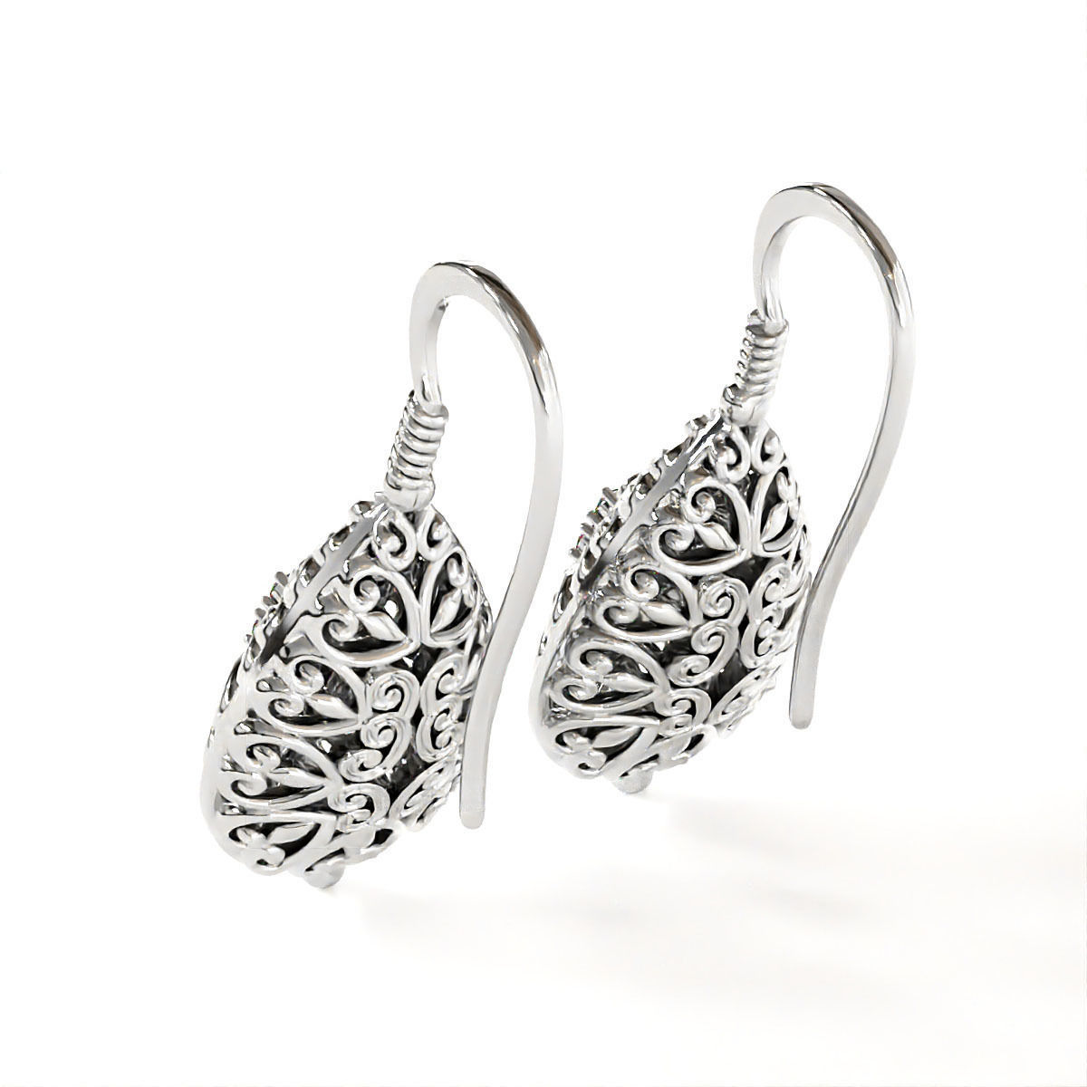 Elegant earring 3D print model_9