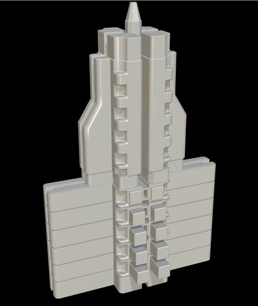 Sci fi Building - VR Low-poly 3D model_3