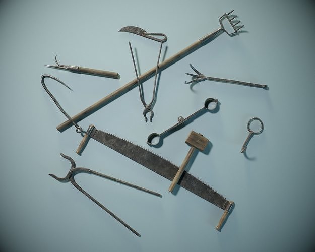 Medieval Torture Tools PBR Low-poly 3D model