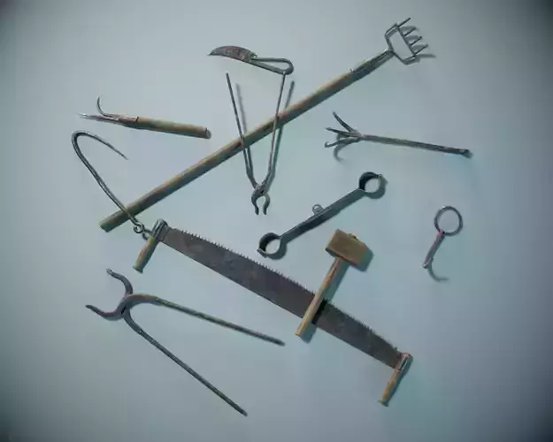 Medieval Torture Tools PBR Low-poly 3D model