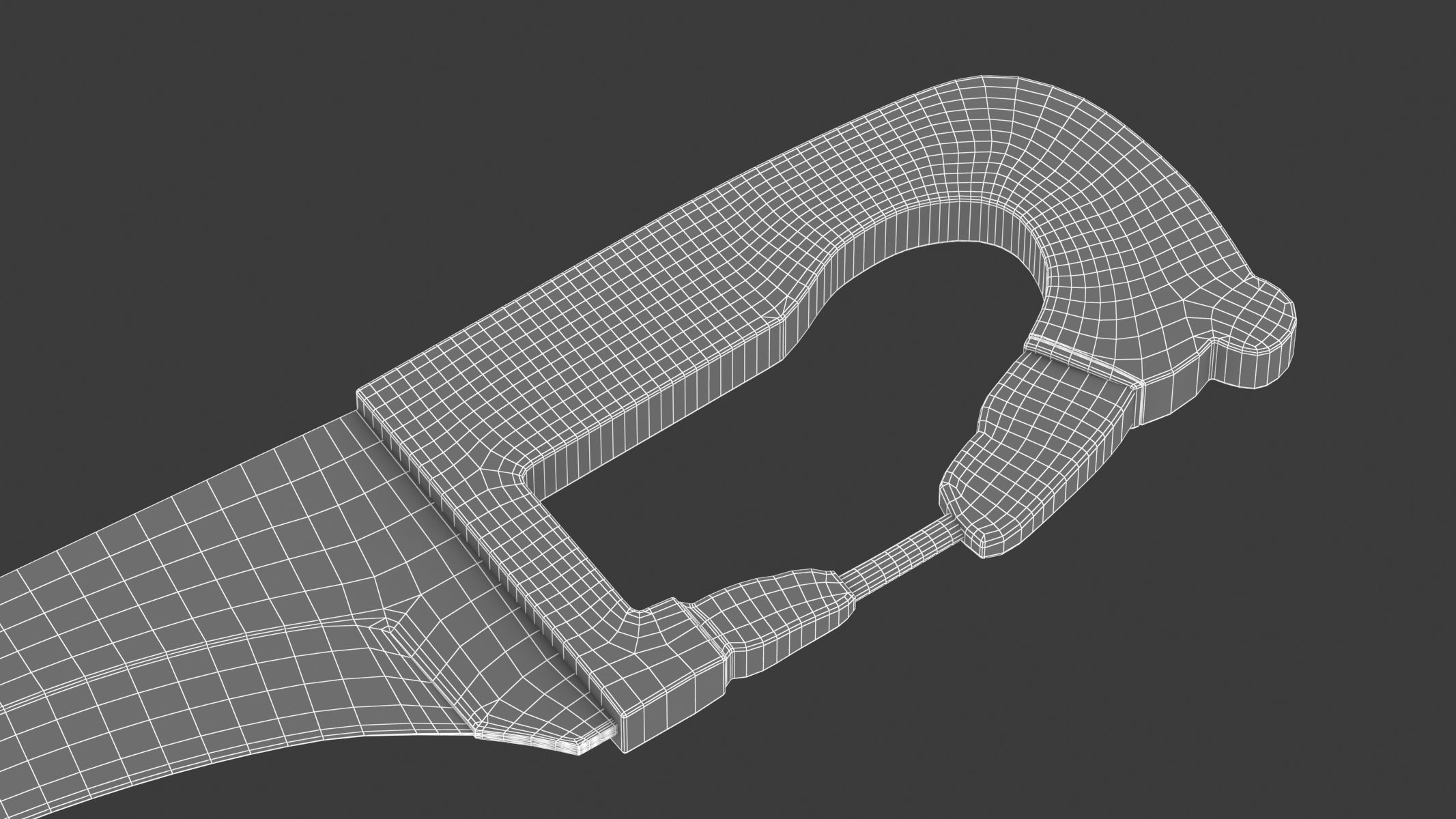 Falcata samurai sword Low-poly 3D model_8