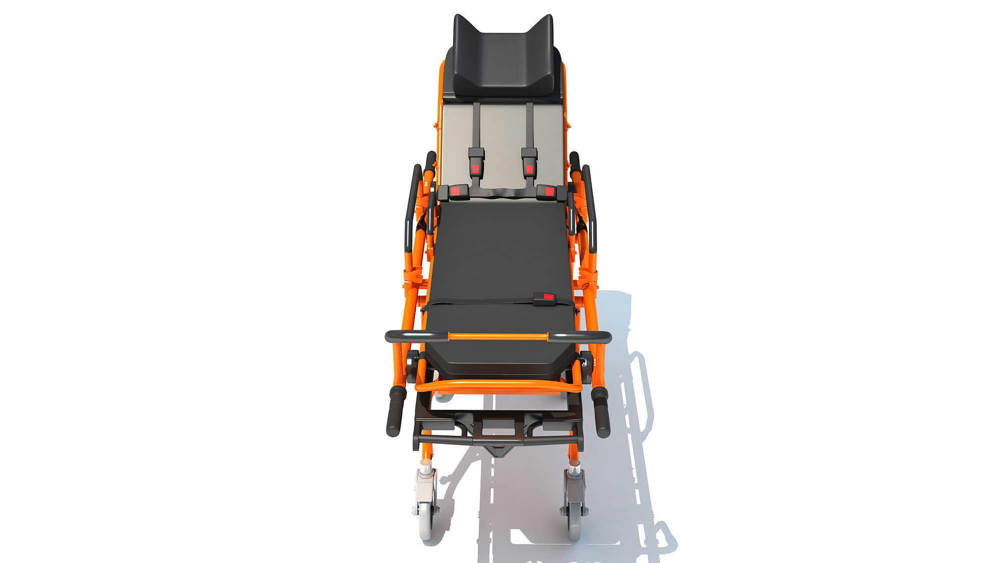 Ambulance Stretcher Trolley 3D model_11