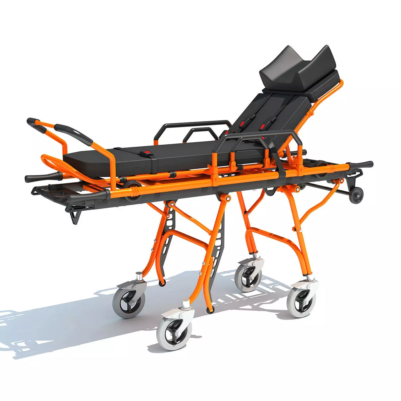 Ambulance Stretcher Trolley 3D model_0