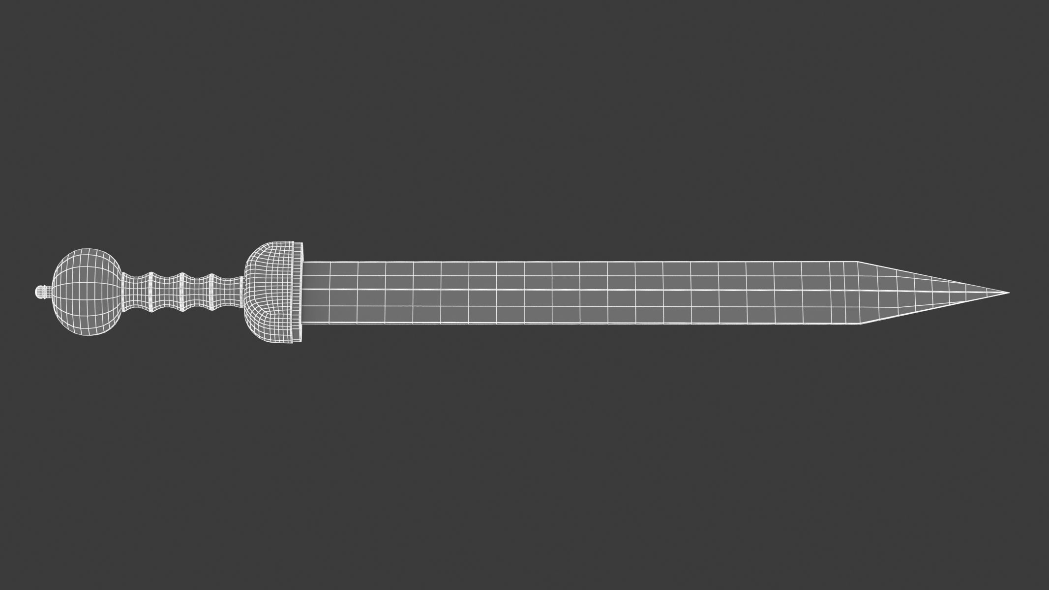 Gladius sword Low-poly 3D model_5