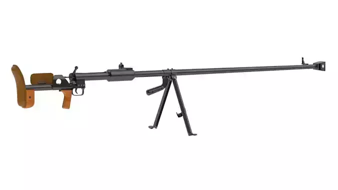 PTRD-41 machine gun 3D model