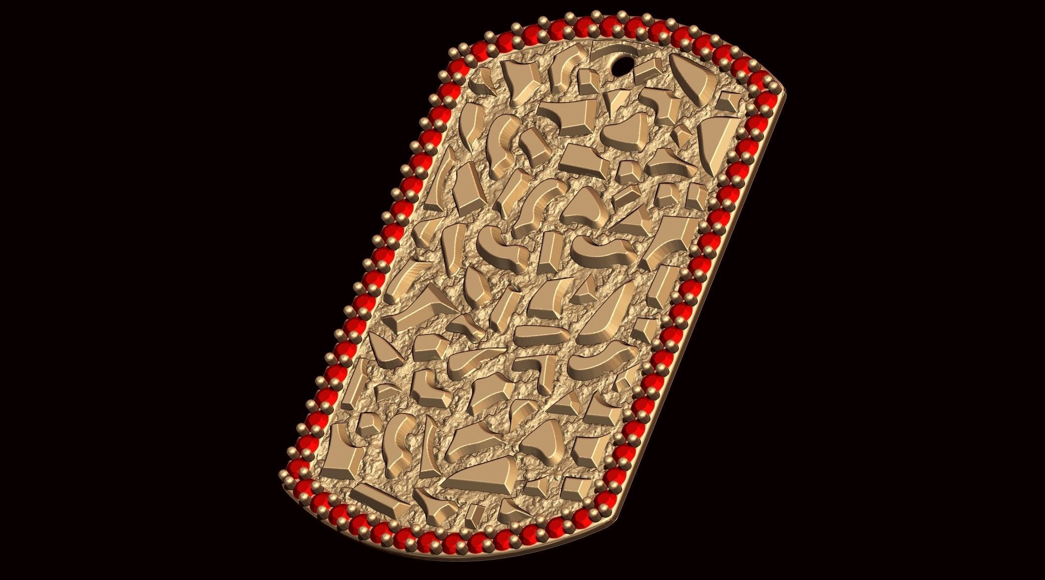 Nugget Tag Pendant  3D print model_1