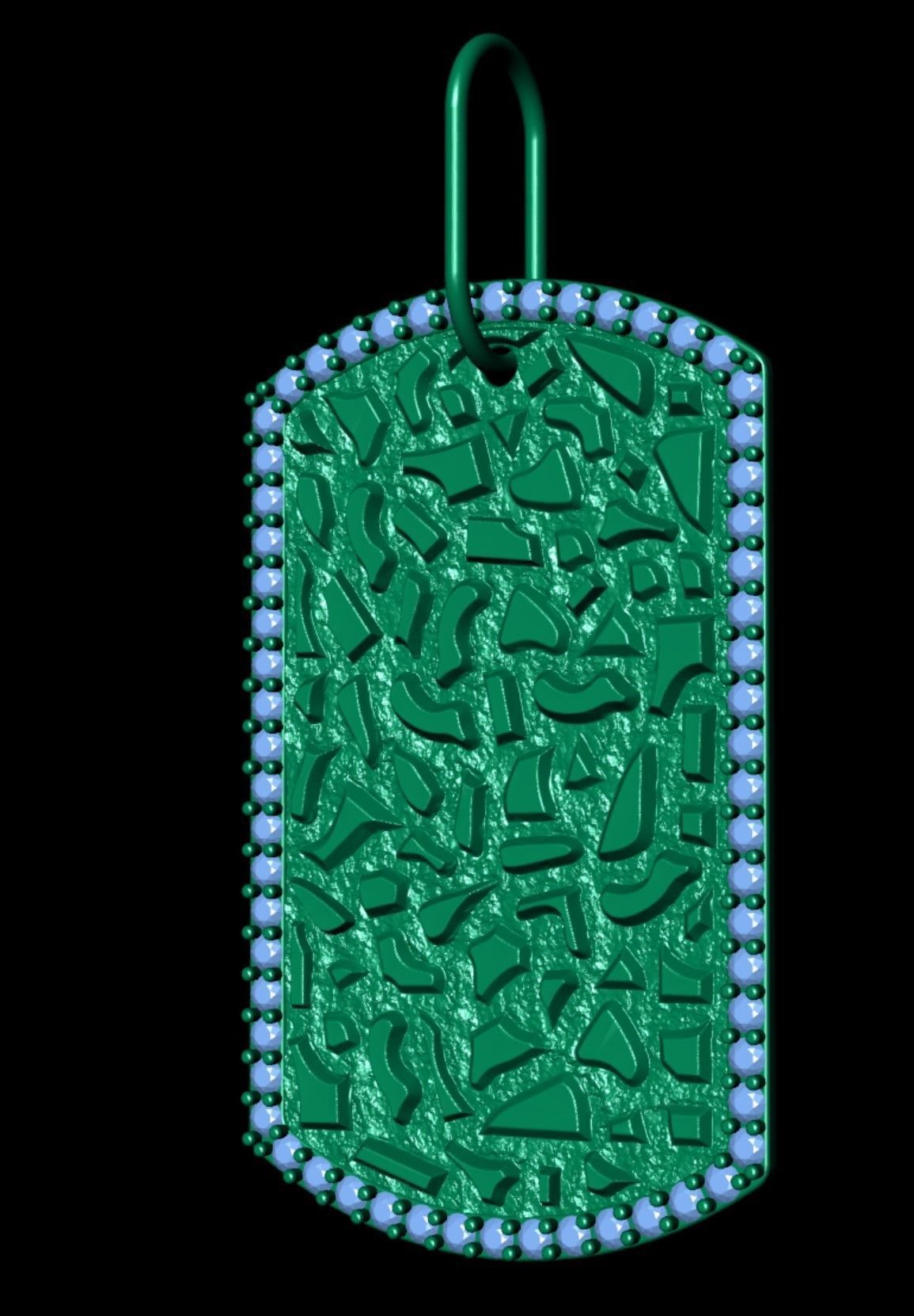 Nugget Tag Pendant  3D print model_6