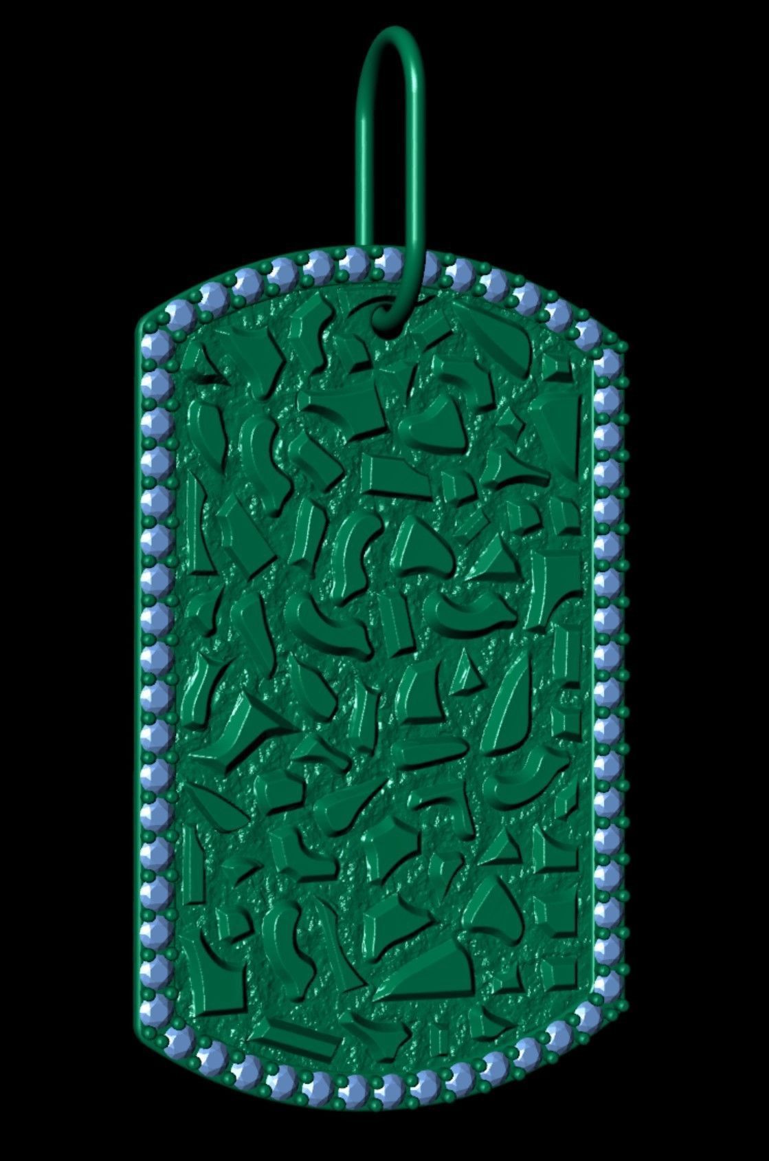 Nugget Tag Pendant  3D print model_8