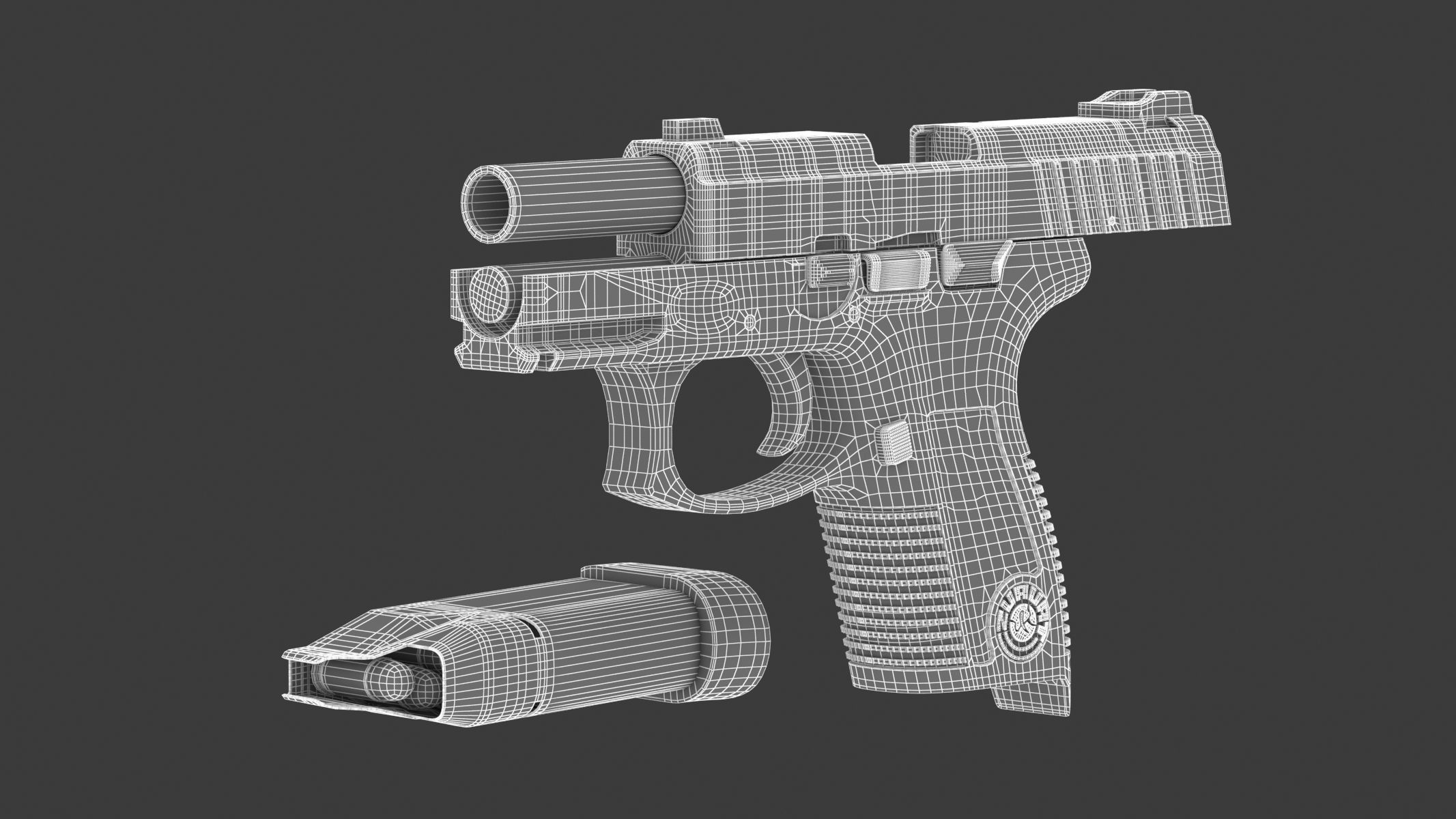 Taurus PT145 3D model_19