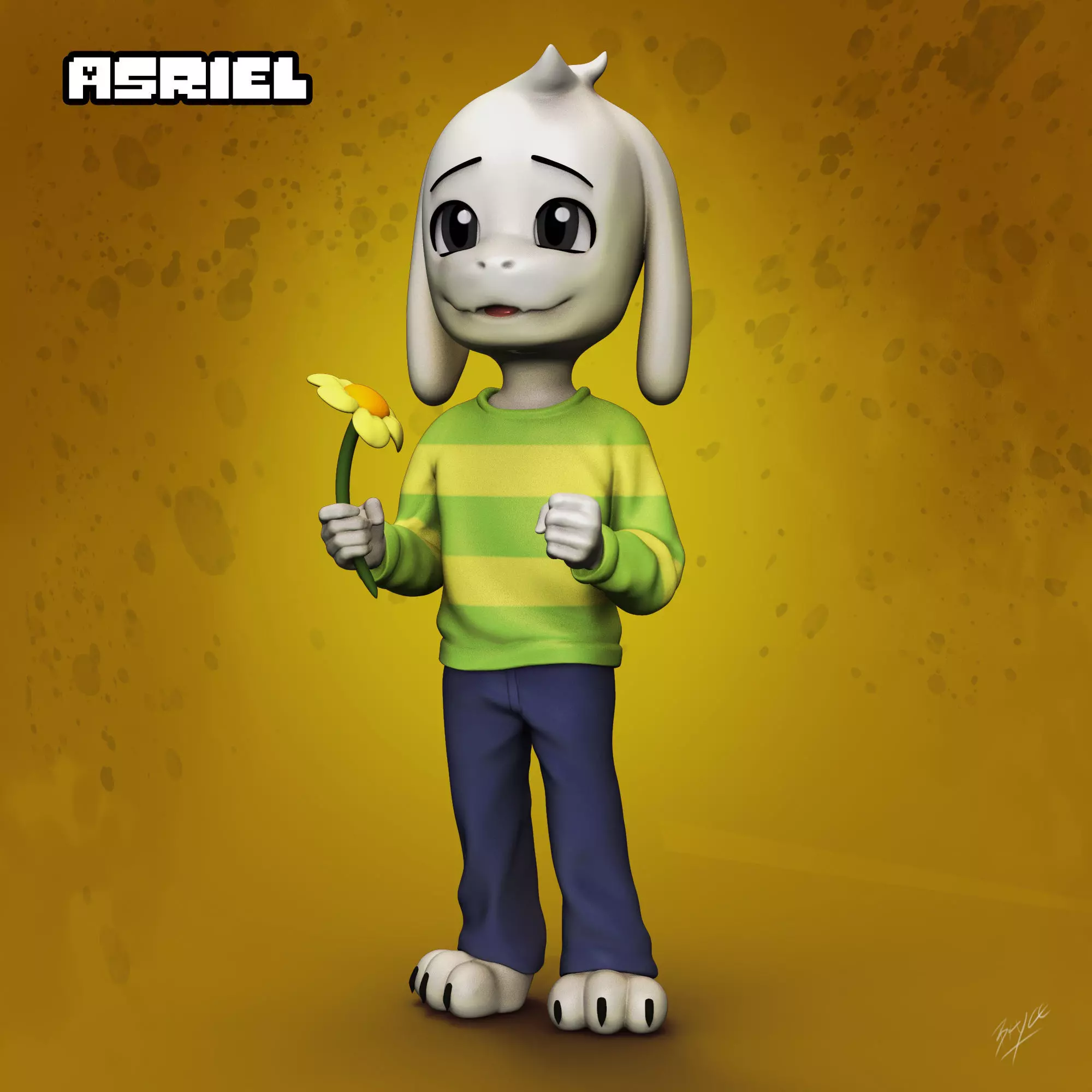 Asriel Undertale Character 3D print model