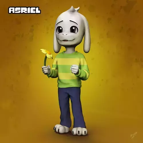 Asriel Undertale Character 3D print model