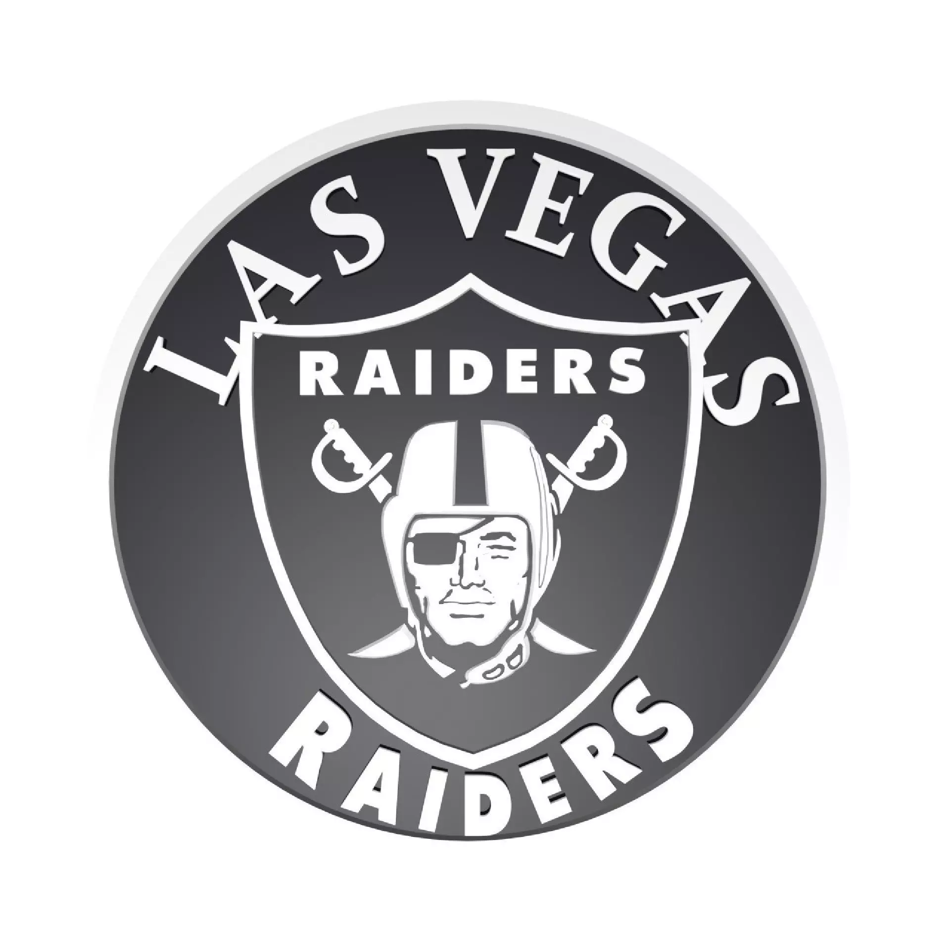 Las Vegas Raiders disc with shield 3D model