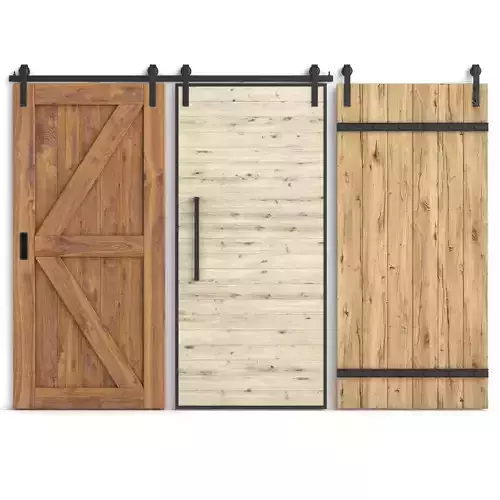 Sliding barn doors 3D model