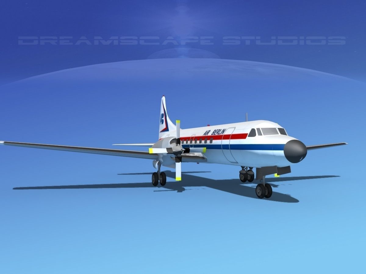 Convair CV-580 Air Berlin 3D model_2