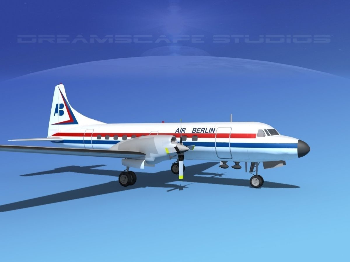 Convair CV-580 Air Berlin 3D model_3