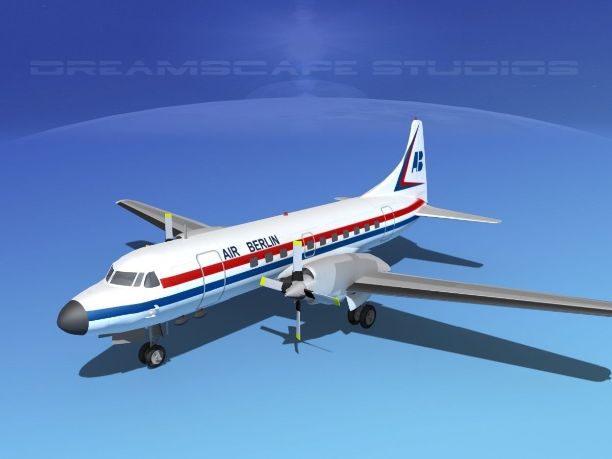 Convair CV-580 Air Berlin 3D model_10