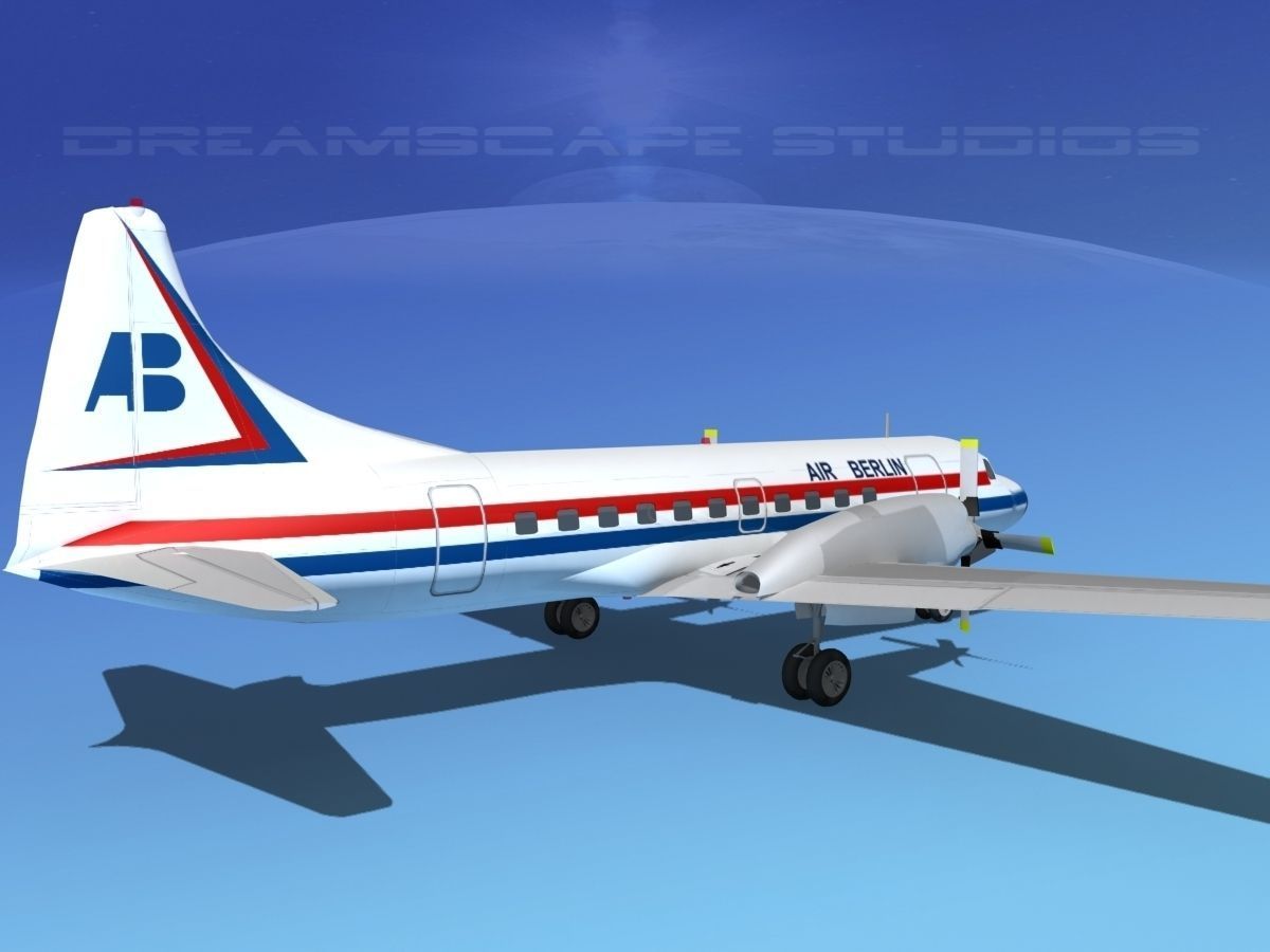 Convair CV-580 Air Berlin 3D model_5
