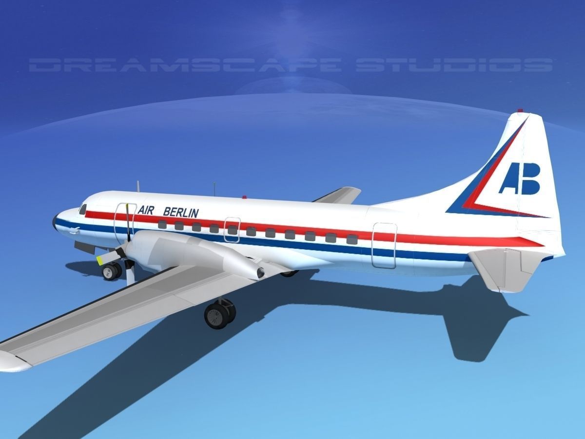 Convair CV-580 Air Berlin 3D model_9