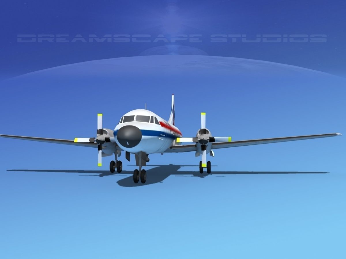 Convair CV-580 Air Berlin 3D model_1
