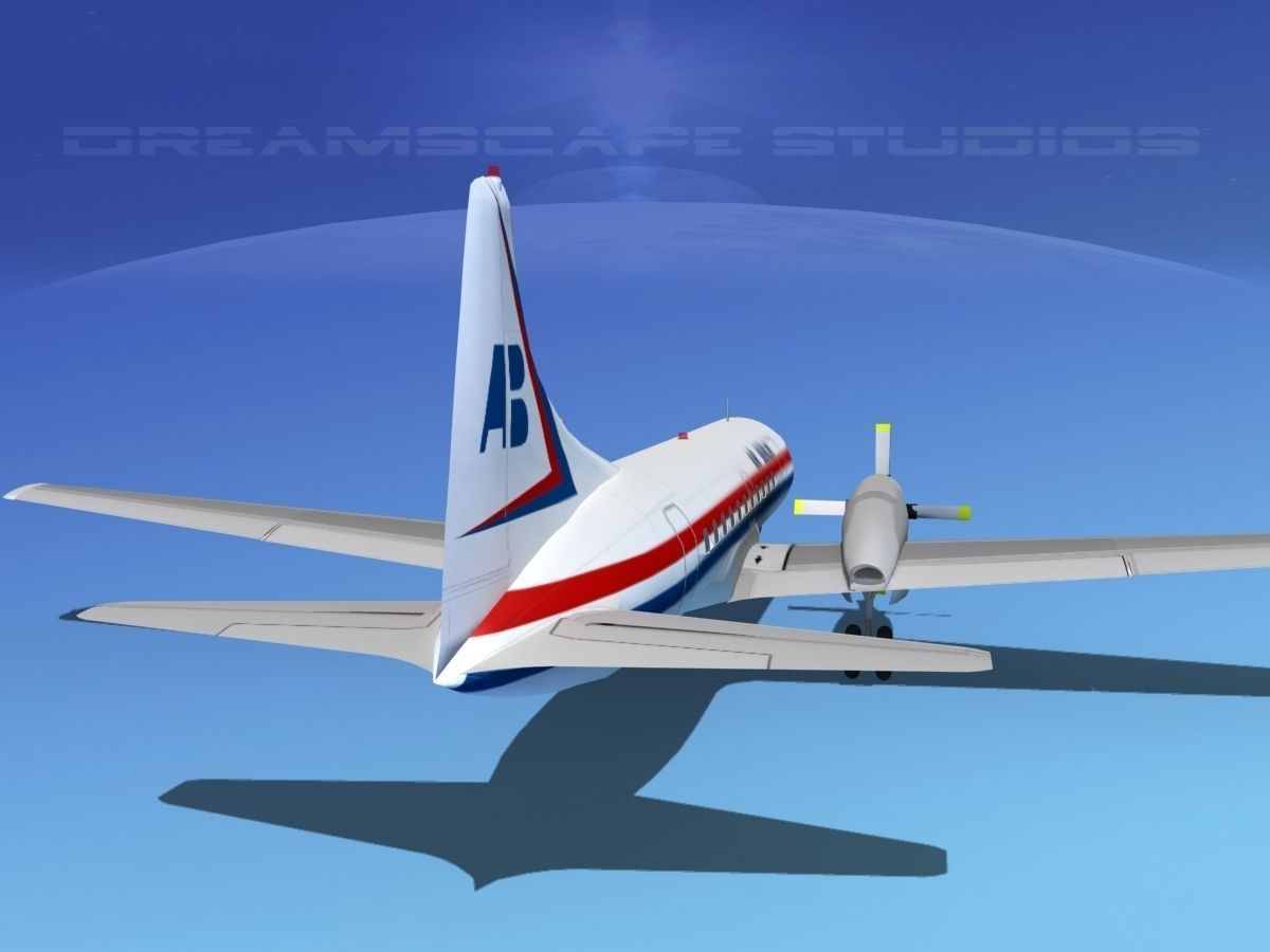 Convair CV-580 Air Berlin 3D model_7