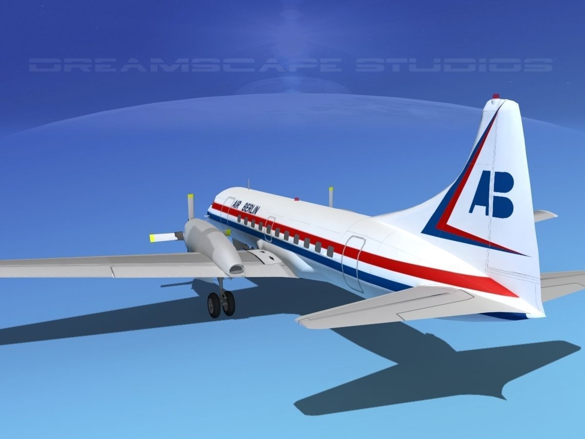 Convair CV-580 Air Berlin 3D model_6