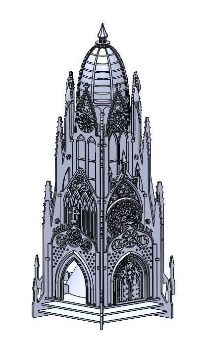 Mikes Cathedral Lamp 3D print model_12