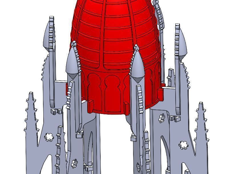 Mikes Cathedral Lamp 3D print model_6