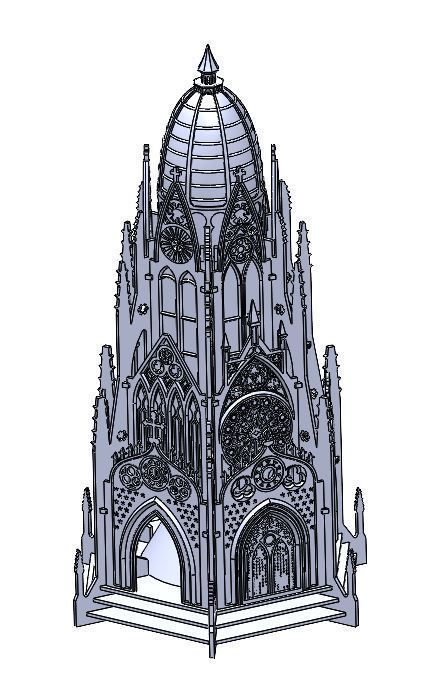 Mikes Cathedral Lamp 3D print model_13