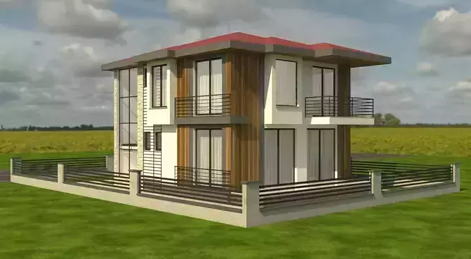 House in desert 3D model