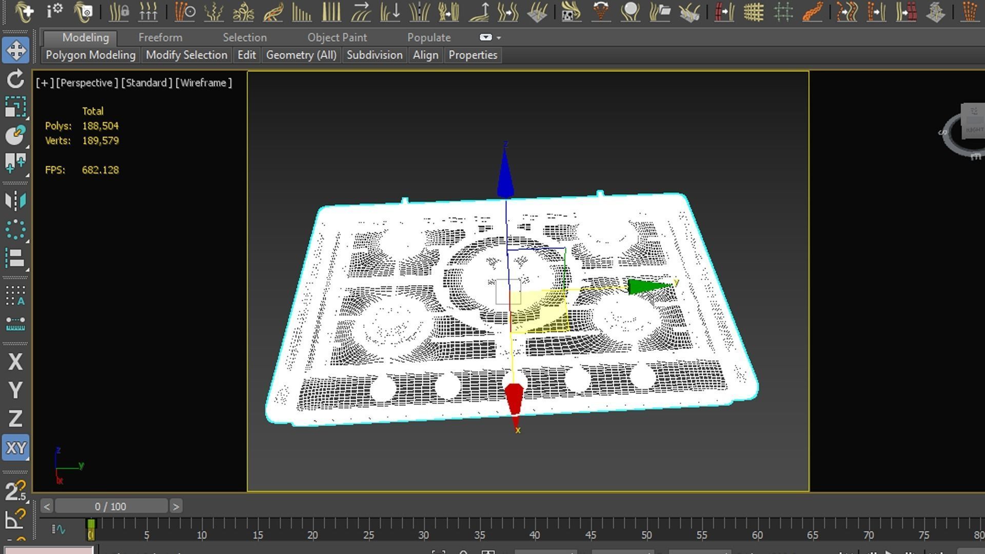 Kitchen Gas Stove PBR model with Texture 3D model_3