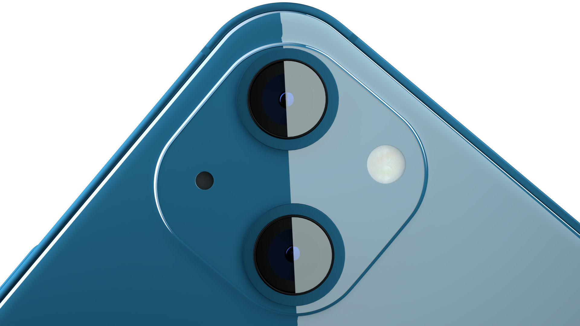 Apple iPhone 13 Blue Pro Scene Low-poly 3D model_12