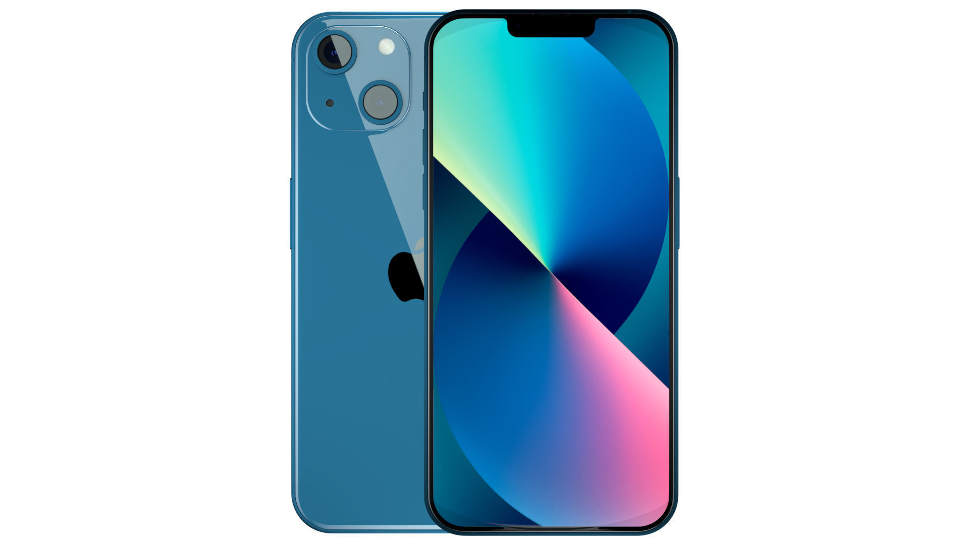 Apple iPhone 13 Blue Pro Scene Low-poly 3D model_2