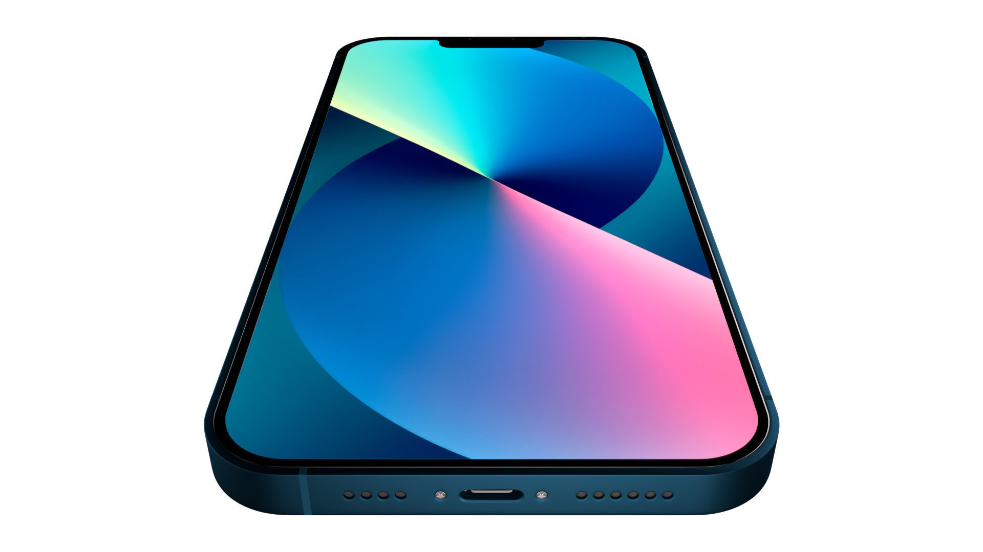 Apple iPhone 13 Blue Pro Scene Low-poly 3D model_6