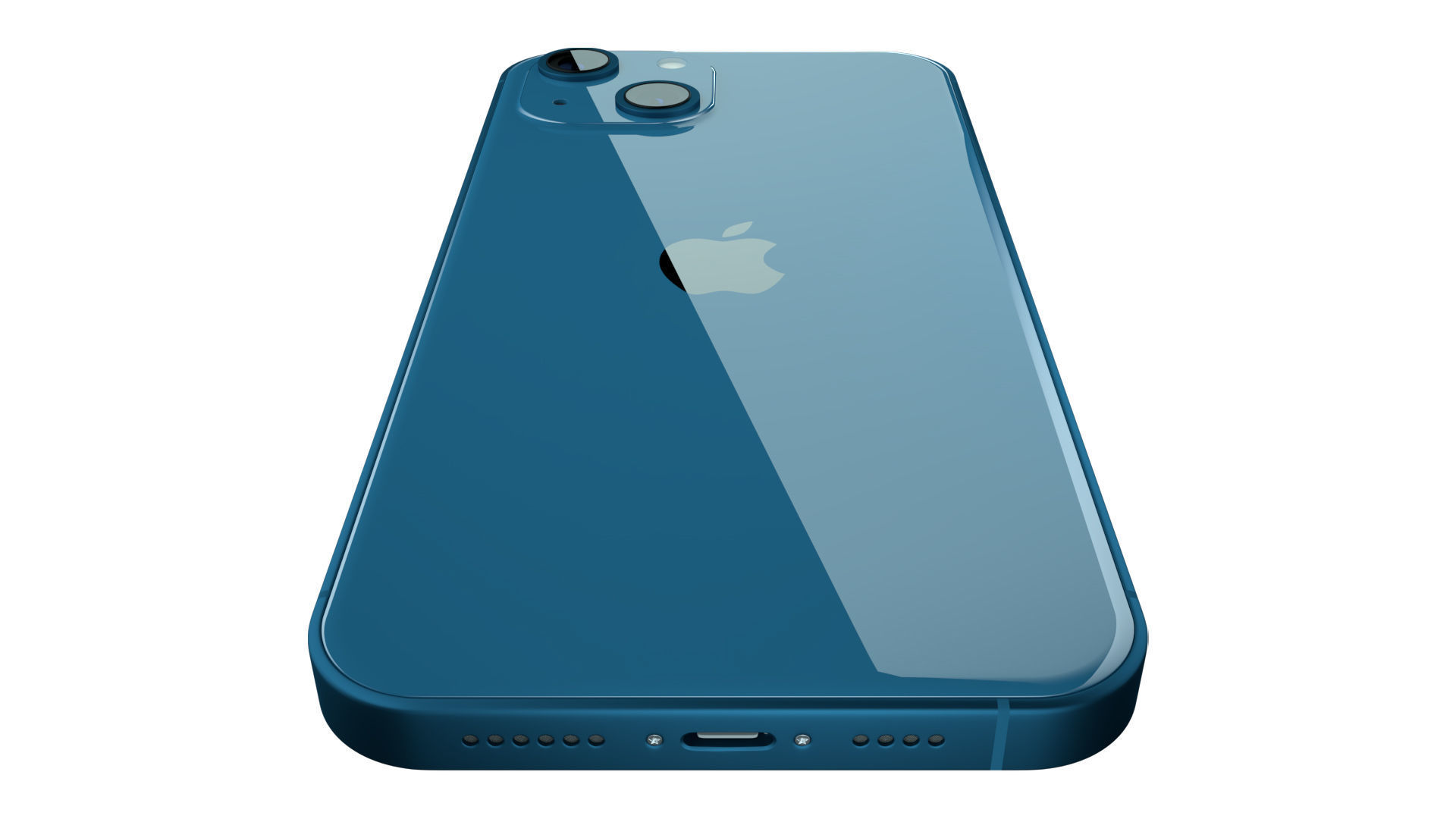 Apple iPhone 13 Blue Pro Scene Low-poly 3D model_7