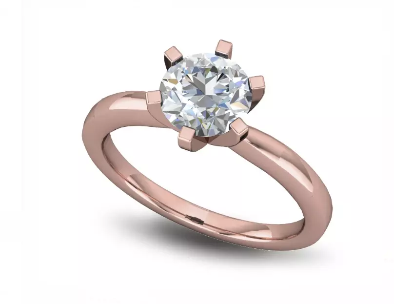 Simple Diamond Ring 01 3D print model