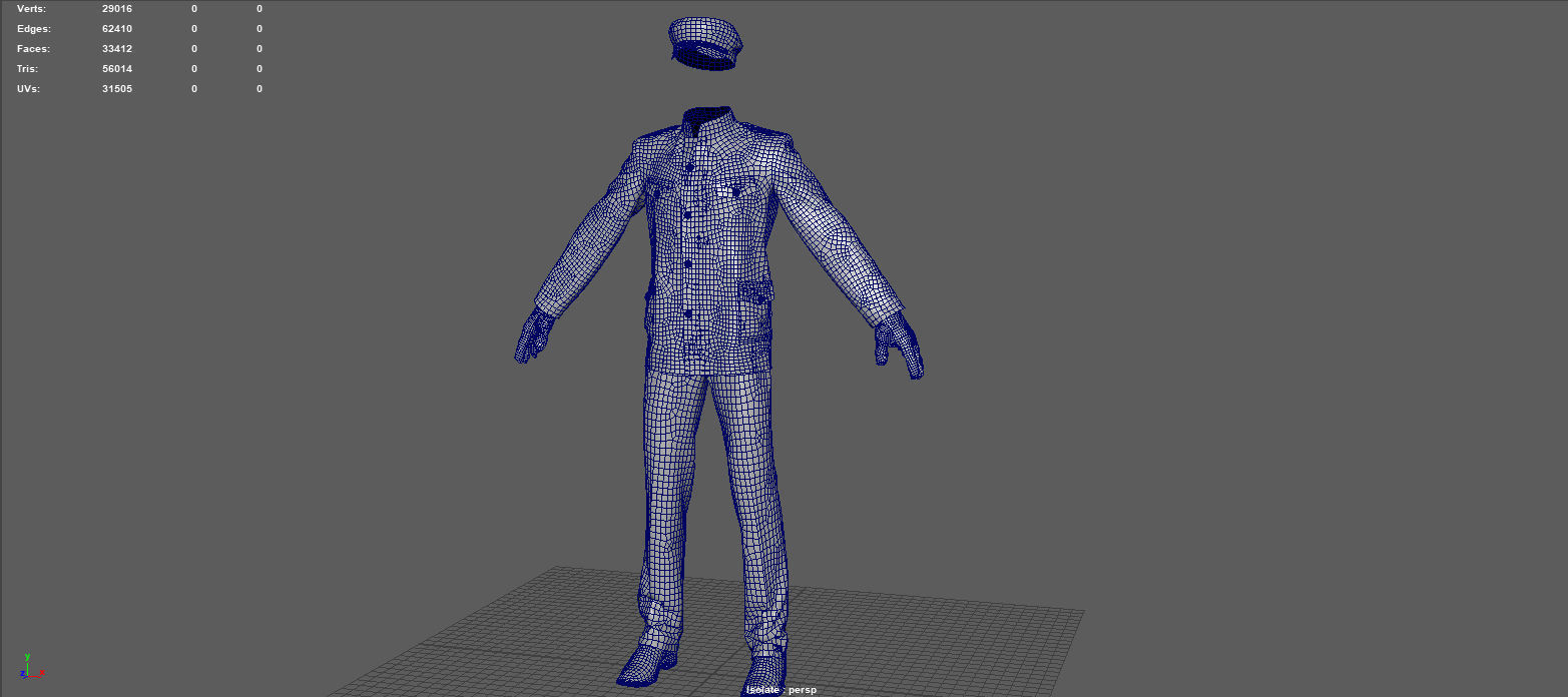 OFFICER MARINE 3D model_7