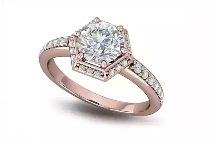Simple Diamond  Ring  05 3D print model
