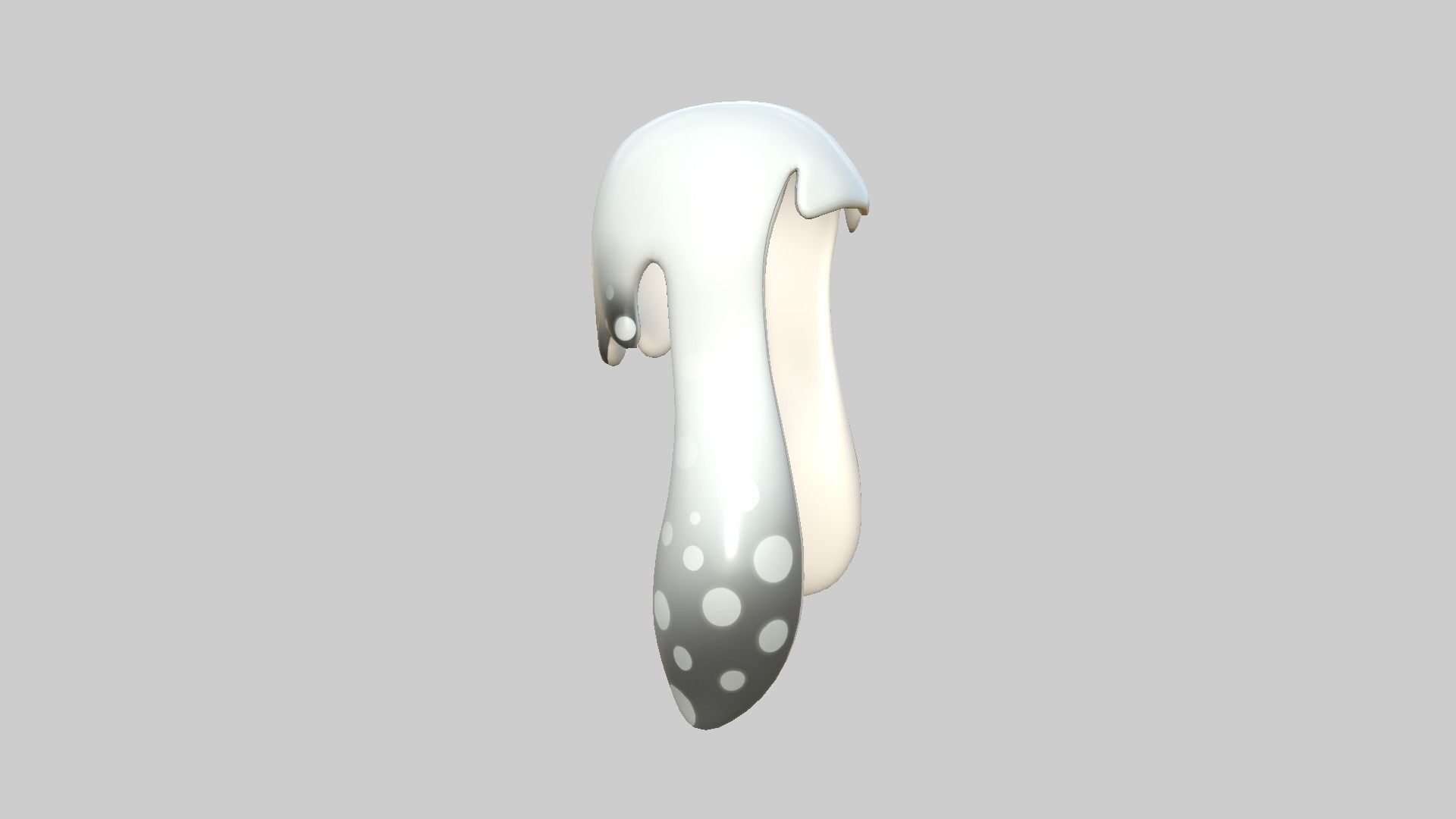 Inkling Hair 10 White - Splatoon Character Design Low-poly 3D model_2