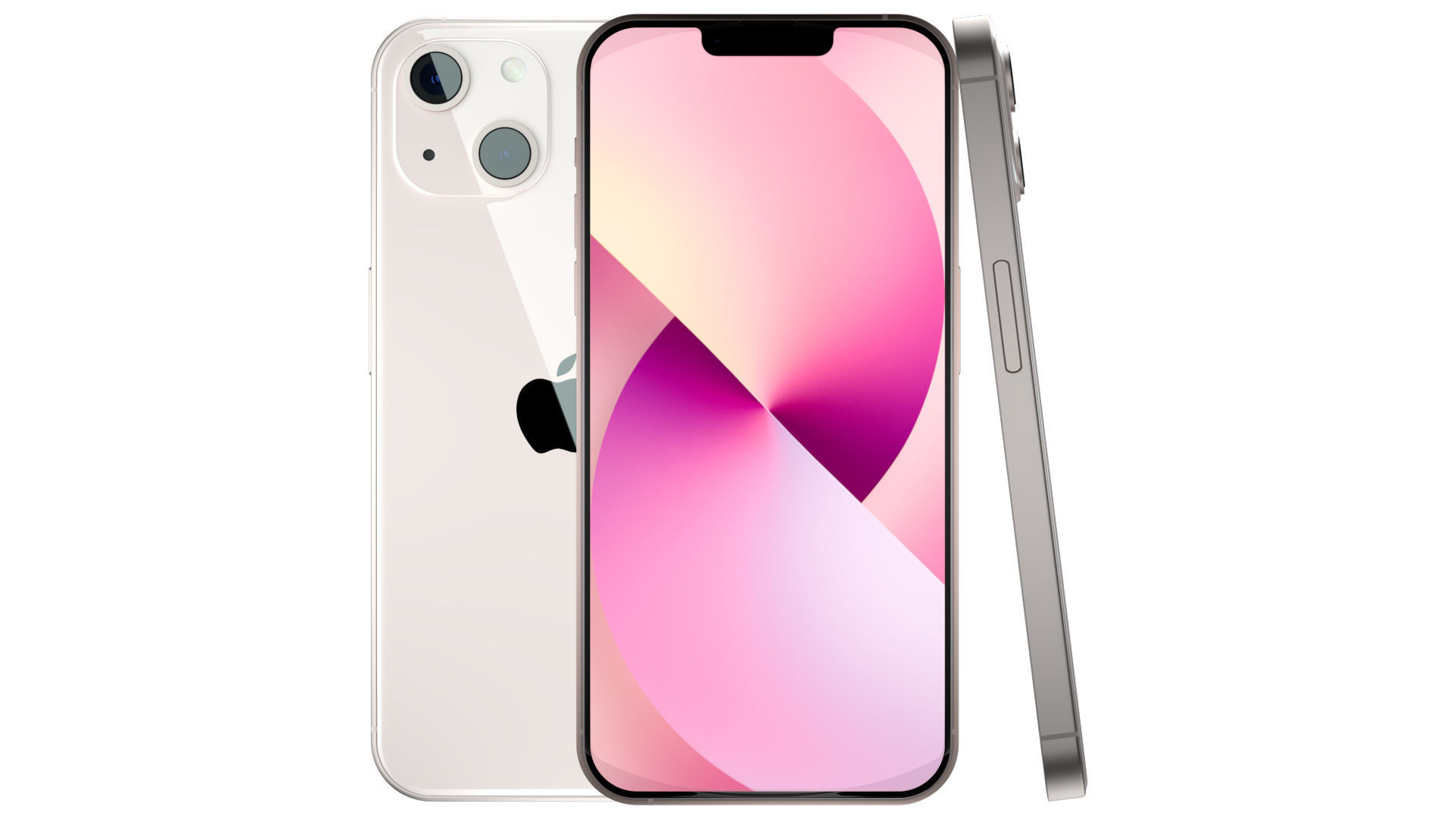 Apple iPhone 13 Pink Pro Scene Low-poly 3D model_4