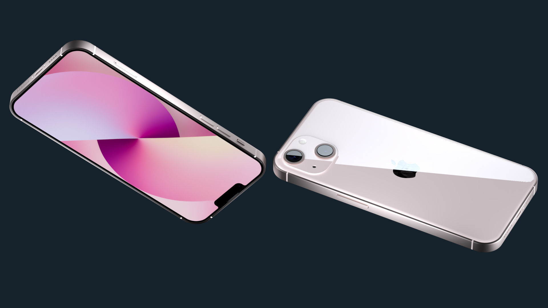 Apple iPhone 13 Pink Pro Scene Low-poly 3D model_3