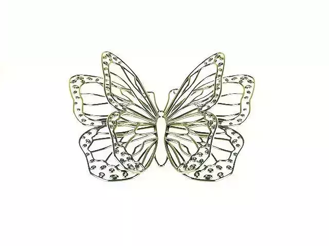 Butterfly metal brooch