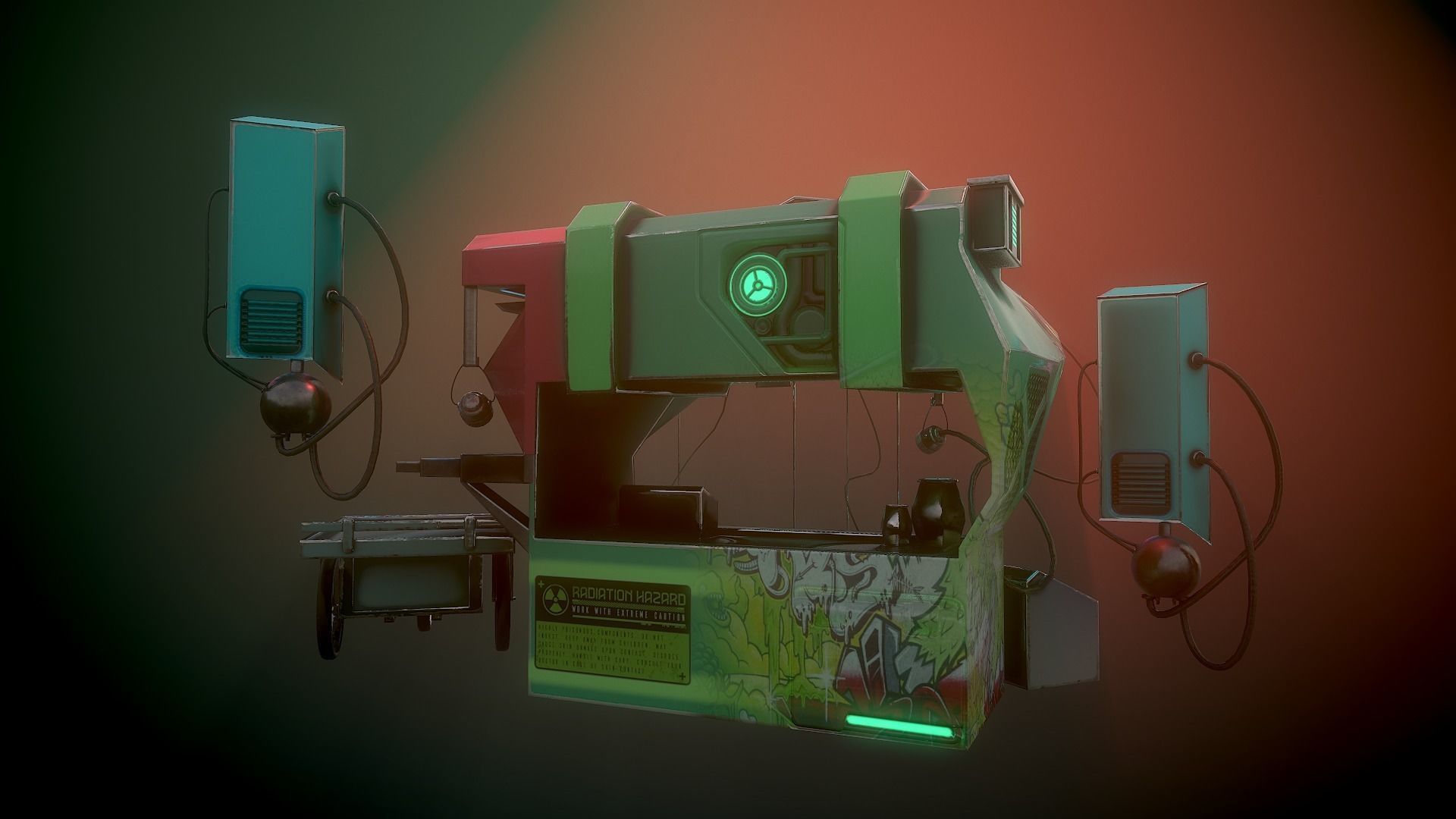 Sci-fi Shop Low-poly 3D model_6
