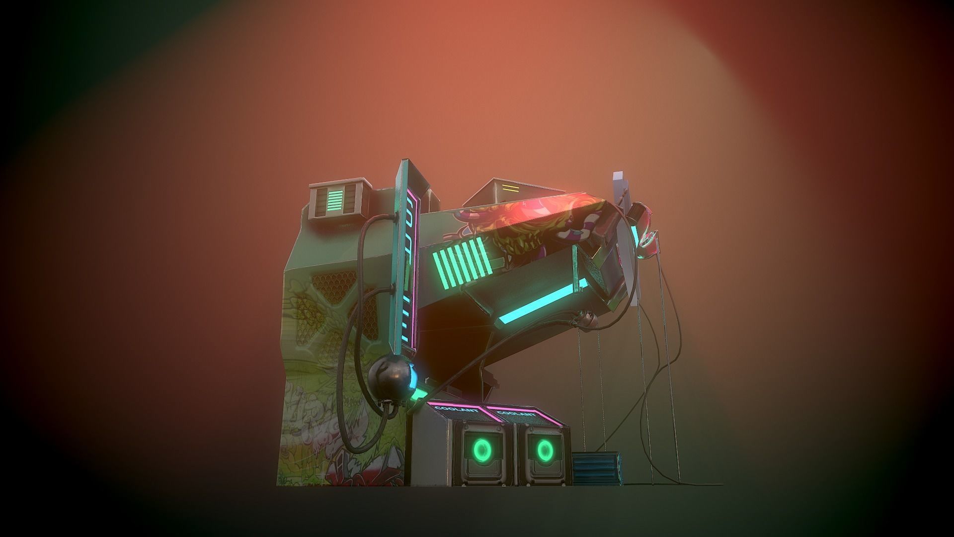 Sci-fi Shop Low-poly 3D model_19