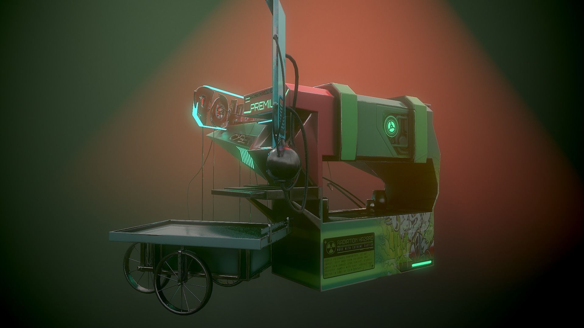 Sci-fi Shop Low-poly 3D model_4